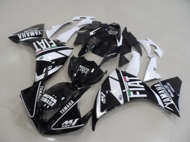 ABS Carenado Motocicleta Yamaha R1 2012-2014 - Negro Blanco Fiat