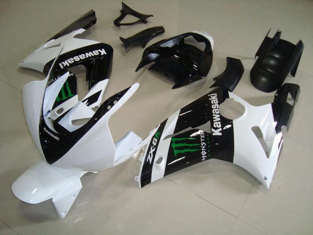 ABS Kits Carenado Moto Kawasaki ZX6R 2003-2004 - Blanco Monster ABS Kits Carenado Moto Kawasaki ZX6R 2003-2004 - Blanco Monster