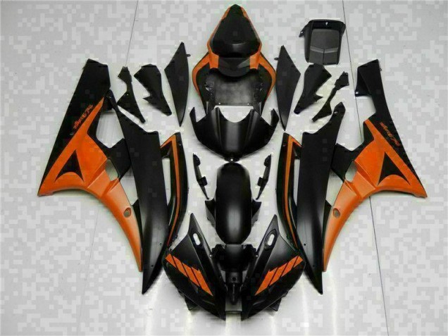 ABS Kits Carenado Moto Yamaha R6 2006-2007 - Naranja Negro ABS Kits Carenado Moto Yamaha R6 2006-2007 - Naranja Negro