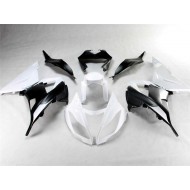 ABS Moto Plástica Kawasaki ZX6R 2013-2018 - Blanco Negro