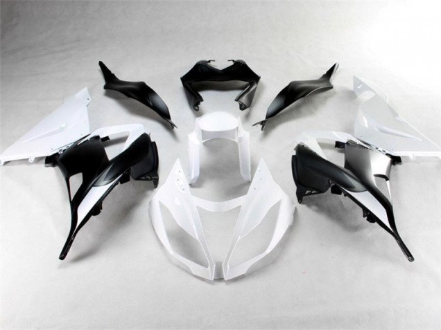 ABS Moto Plástica Kawasaki ZX6R 2013-2018 - Blanco Negro ABS Moto Plástica Kawasaki ZX6R 2013-2018 - Blanco Negro