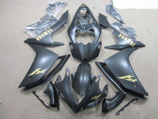 ABS Moto Plástica Yamaha R1 2007-2008 - Negro Oro Calcomanías ABS Moto Plástica Yamaha R1 2007-2008 - Negro Oro Calcomanías