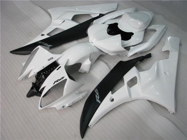 ABS Moto Plástica Yamaha R6 2006-2007 - Blanco Negro ABS Moto Plástica Yamaha R6 2006-2007 - Blanco Negro