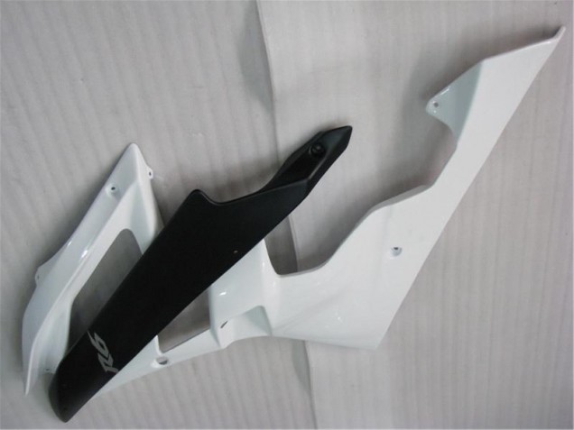 ABS Moto Plástica Yamaha R6 2006-2007 - Blanco Negro ABS Moto Plástica Yamaha R6 2006-2007 - Blanco Negro