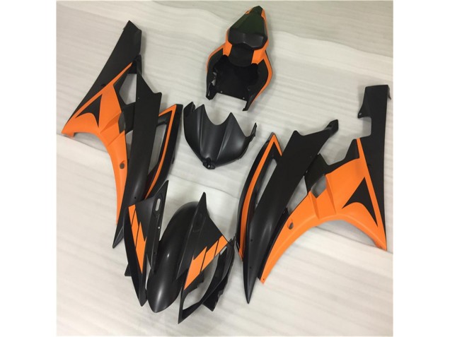 ABS Moto Plástica Yamaha R6 2006-2007 - Naranja Negro ABS Moto Plástica Yamaha R6 2006-2007 - Naranja Negro