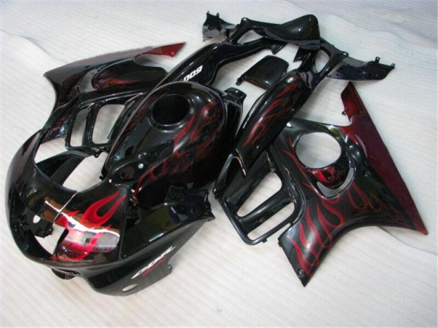 ABS Moto Plástico Honda CBR 600 F3 1995-1998 - Negro Rojo Llama ABS Moto Plástico Honda CBR 600 F3 1995-1998 - Negro Rojo Llama