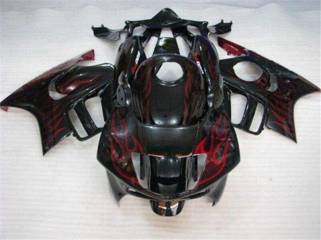 ABS Moto Plástico Honda CBR 600 F3 1995-1998 - Negro Rojo Llama ABS Moto Plástico Honda CBR 600 F3 1995-1998 - Negro Rojo Llama