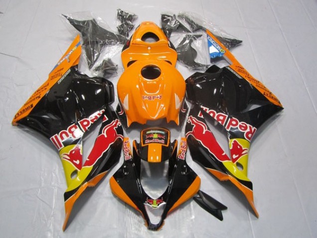 ABS Moto Plástico Honda CBR 600 RR 2009-2012 - Negro Naranja Red Bull ABS Moto Plástico Honda CBR 600 RR 2009-2012 - Negro Naranja Red Bull