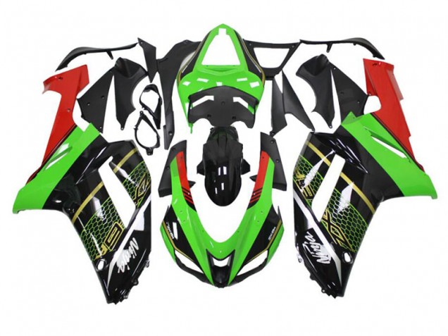 ABS Moto Plástico Kawasaki ZX6R 2007-2008 - Verde Negro ABS Moto Plástico Kawasaki ZX6R 2007-2008 - Verde Negro