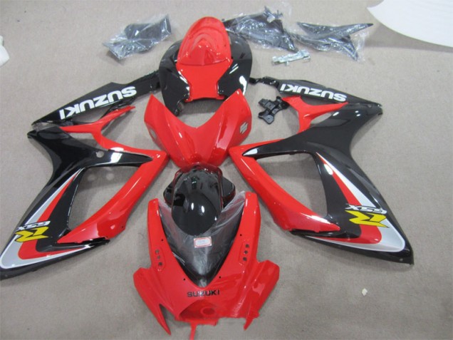 ABS Moto Plástico Suzuki GSXR 600 K6 2006-2007 - Rojo Negro ABS Moto Plástico Suzuki GSXR 600 K6 2006-2007 - Rojo Negro