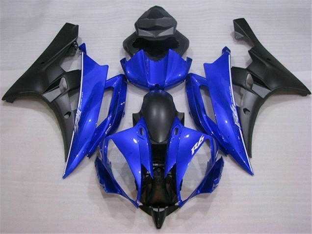 ABS Moto Plástico Yamaha R6 2006-2007 - Azul Negro ABS Moto Plástico Yamaha R6 2006-2007 - Azul Negro