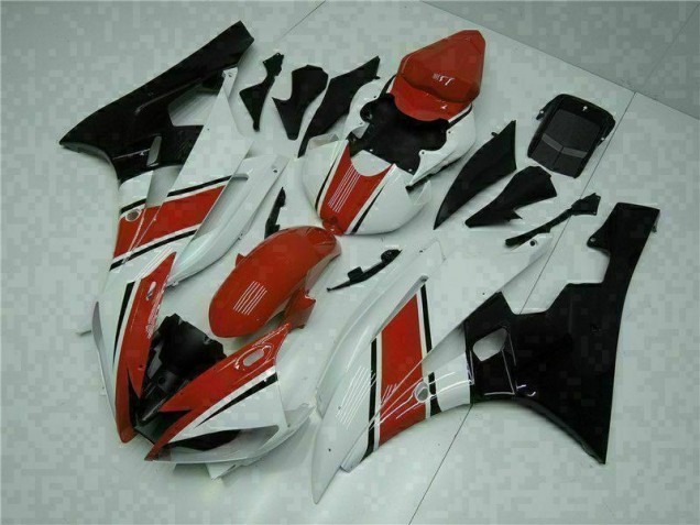 ABS Moto Plástico Yamaha R6 2006-2007 - Rojo Blanco ABS Moto Plástico Yamaha R6 2006-2007 - Rojo Blanco
