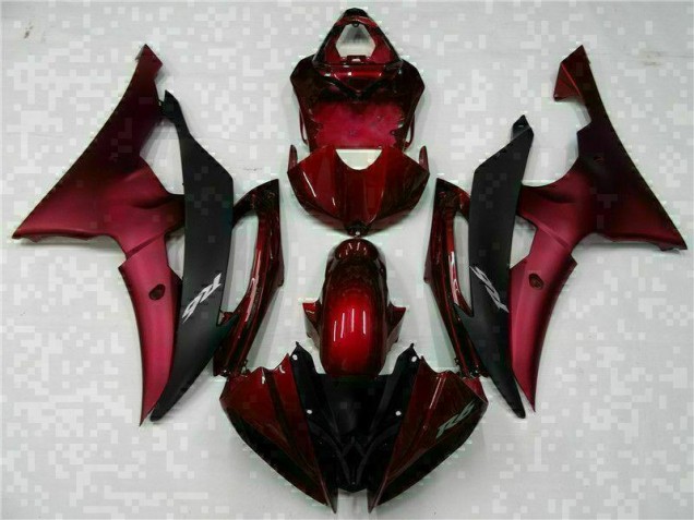 ABS Moto Plástico Yamaha R6 2008-2016 - Rojo Negro ABS Moto Plástico Yamaha R6 2008-2016 - Rojo Negro