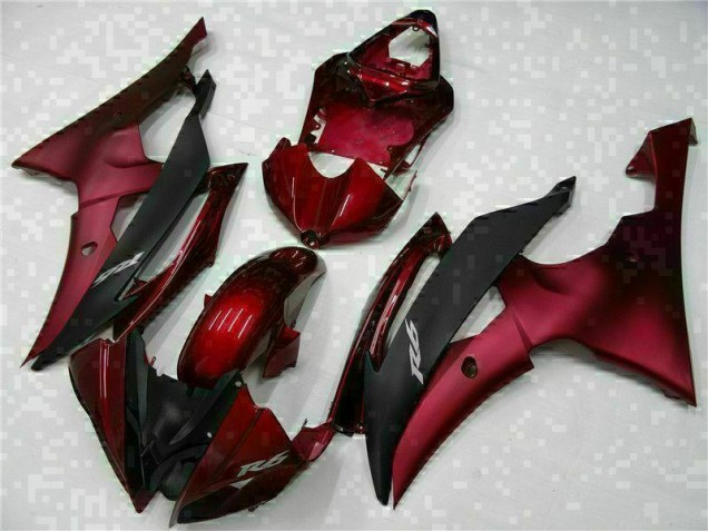 ABS Moto Plástico Yamaha R6 2008-2016 - Rojo Negro ABS Moto Plástico Yamaha R6 2008-2016 - Rojo Negro