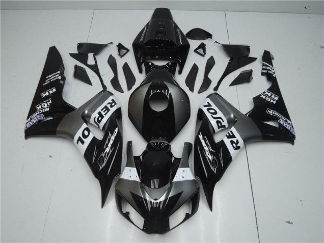 ABS Moto Plásticos Honda CBR 1000 RR 2004-2005 - Gris Negro Repsol ABS Moto Plásticos Honda CBR 1000 RR 2004-2005 - Gris Negro Repsol