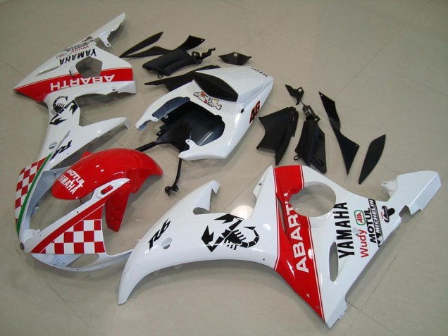 ABS Moto Plásticos Yamaha R6 2003-2005 - Rojo Blanco ABS Moto Plásticos Yamaha R6 2003-2005 - Rojo Blanco