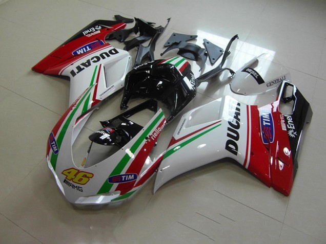 Carenado Moto Ducati 1098 2007-2014 - Blanco Rojo 46 Carenado Moto Ducati 1098 2007-2014 - Blanco Rojo 46
