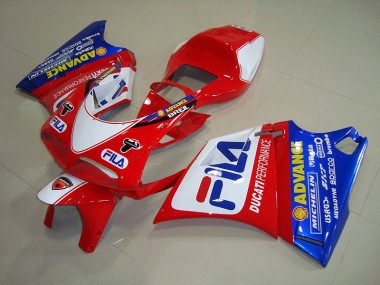 Carenado Moto Ducati 748 1993-2005 - Rojo Azul Fila