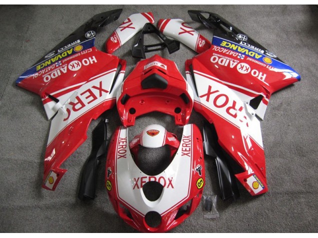 Carenado Moto Ducati 749 2005-2006 - Rojo Blanco Xerox Carenado Moto Ducati 749 2005-2006 - Rojo Blanco Xerox
