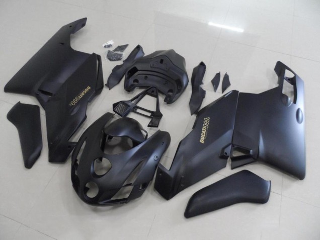 Carenado Moto Ducati 749 999 2003-2004 - Negro Mate Oro Calcomanías Carenado Moto Ducati 749 999 2003-2004 - Negro Mate Oro Calcomanías