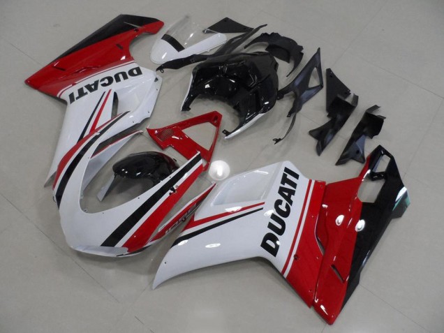 Carenado Moto Ducati 848 1098 1198 2007-2014 - Rojo Blanco Negro Carenado Moto Ducati 848 1098 1198 2007-2014 - Rojo Blanco Negro