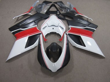 Carenado Moto Ducati 848 2007-2014 - Blanco Rojo Negro Marvic
