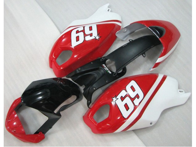 Carenado Moto Ducati Monster 696 2008-2012 - Negro Rojo Blanco 69 Carenado Moto Ducati Monster 696 2008-2012 - Negro Rojo Blanco 69
