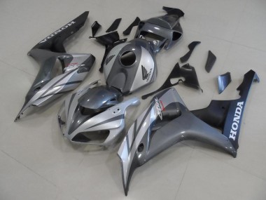Carenado Moto Honda CBR 1000 RR 2006-2007 - Gris Plata & Negro Mate