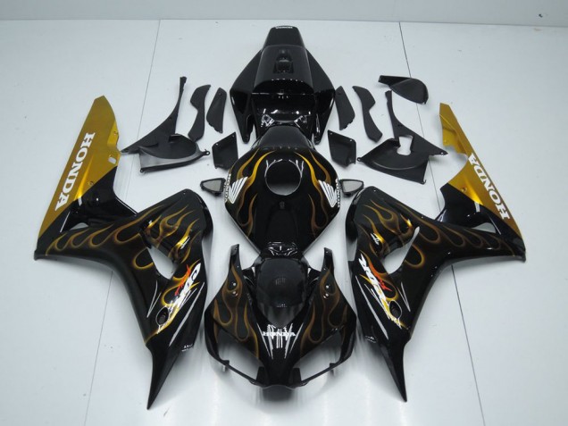 Carenado Moto Honda CBR 1000 RR 2006-2007 - Negro Oro Llama Carenado Moto Honda CBR 1000 RR 2006-2007 - Negro Oro Llama