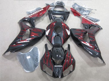 Carenado Moto Honda CBR 1000 RR 2006-2007 - Negro Rojo Llama