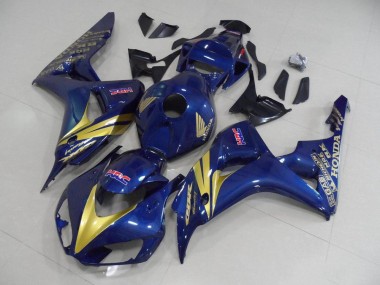 Carenado Moto Honda CBR 1000 RR 2006-2007 - Oscuro Azul con Oro Raya
