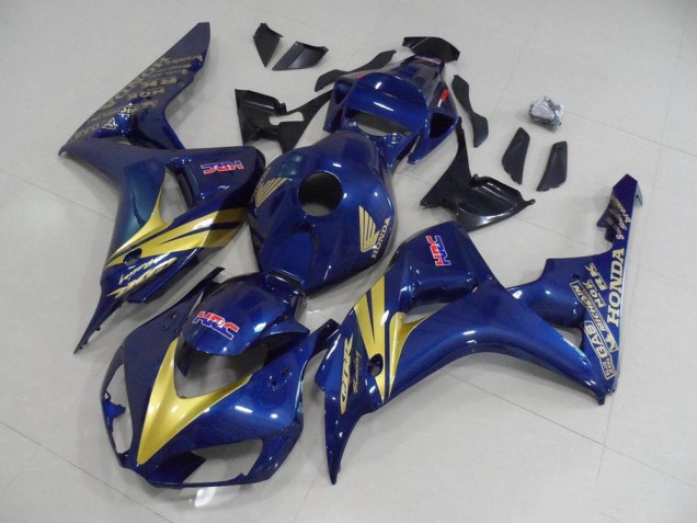 Carenado Moto Honda CBR 1000 RR 2006-2007 - Oscuro Azul con Oro Raya Carenado Moto Honda CBR 1000 RR 2006-2007 - Oscuro Azul con Oro Raya