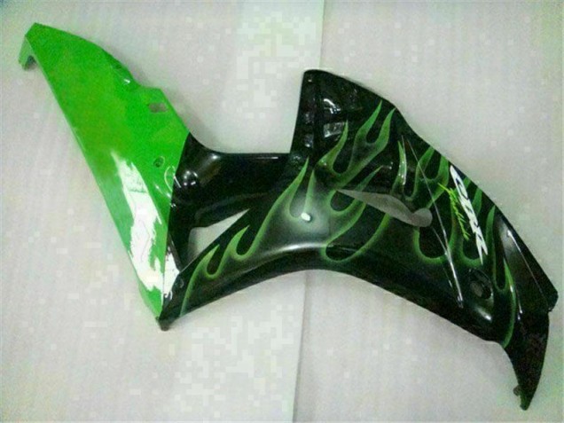 Carenado Moto Honda CBR 1000 RR 2006-2007 - Verde Llama Negro Carenado Moto Honda CBR 1000 RR 2006-2007 - Verde Llama Negro