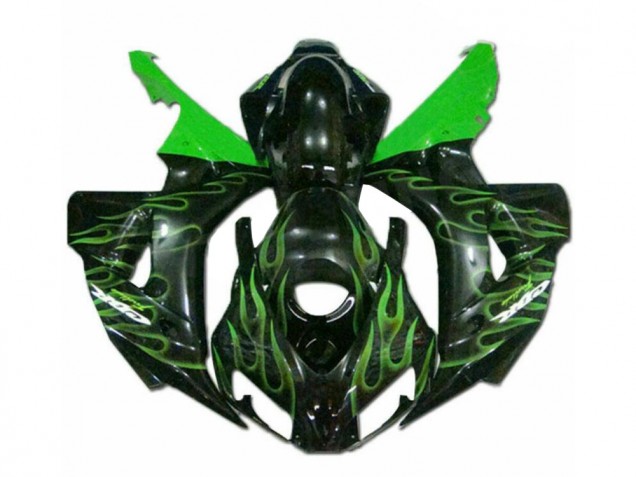 Carenado Moto Honda CBR 1000 RR 2006-2007 - Verde Llama Negro Carenado Moto Honda CBR 1000 RR 2006-2007 - Verde Llama Negro