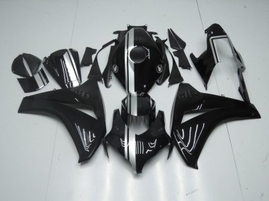 Carenado Moto Honda CBR 1000 RR 2008-2011 - Brillante Negro con Plata Raya