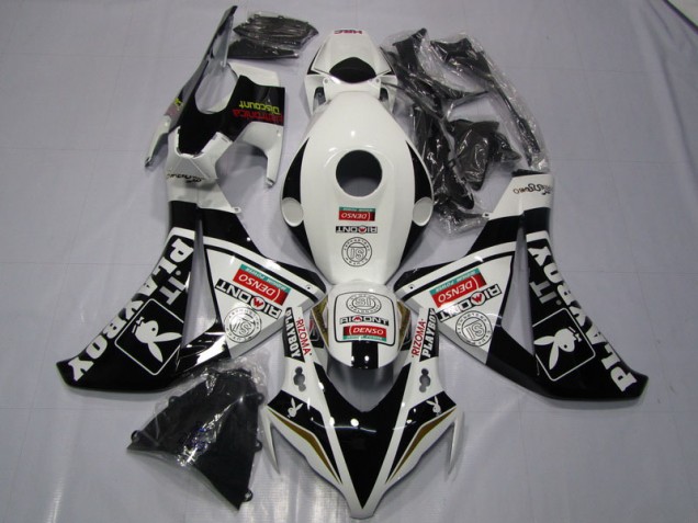 Carenado Moto Honda CBR 1000 RR 2008-2011 - Negro Blanco Denso Playboy Carenado Moto Honda CBR 1000 RR 2008-2011 - Negro Blanco Denso Playboy