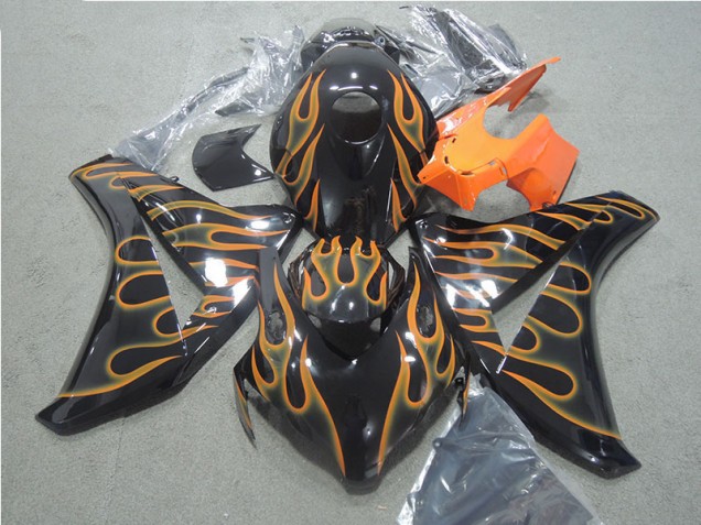 Carenado Moto Honda CBR 1000 RR 2008-2011 - Negro Naranja Llama Carenado Moto Honda CBR 1000 RR 2008-2011 - Negro Naranja Llama