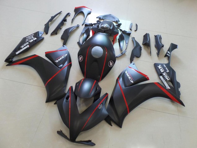 Carenado Moto Honda CBR 1000 RR 2012-2016 - Mate Bladk con Rojo Raya Carenado Moto Honda CBR 1000 RR 2012-2016 - Mate Bladk con Rojo Raya