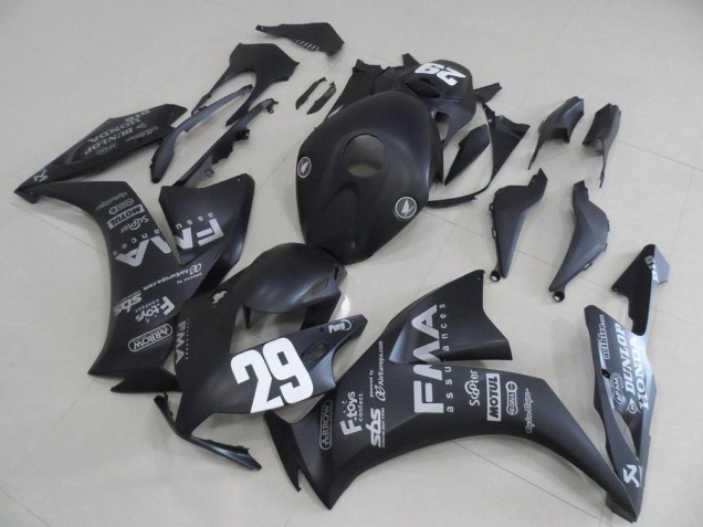 Carenado Moto Honda CBR 1000 RR 2012-2016 - Negro Mate Gris Calcomanías 29 Carenado Moto Honda CBR 1000 RR 2012-2016 - Negro Mate Gris Calcomanías 29