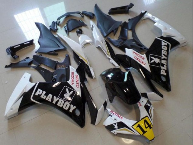 Carenado Moto Honda CBR 500 RR 2013-2015 - Negro Playboy 14 Carenado Moto Honda CBR 500 RR 2013-2015 - Negro Playboy 14