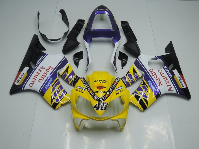 Carenado Moto Honda CBR 600 F4i 2001-2003 - Amarillo Blanco Nastro Azzurro Carenado Moto Honda CBR 600 F4i 2001-2003 - Amarillo Blanco Nastro Azzurro
