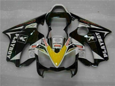 Carenado Moto Honda CBR 600 F4i 2001-2003 - Amarillo Plata Negro Playboy