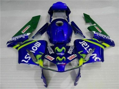 Carenado Moto Honda CBR 600 RR 2003-2004 - Azul Verde Movistar Castrol