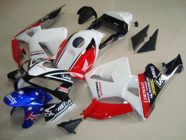 Carenado Moto Honda CBR 600 RR 2003-2004 - Blanco Negro Rojo Lee