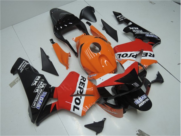 Carenado Moto Honda CBR 600 RR 2003-2004 - Naranja Rojo Negro Repsol Carenado Moto Honda CBR 600 RR 2003-2004 - Naranja Rojo Negro Repsol