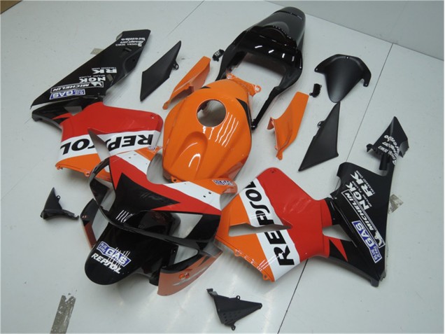 Carenado Moto Honda CBR 600 RR 2003-2004 - Naranja Rojo Negro Repsol Carenado Moto Honda CBR 600 RR 2003-2004 - Naranja Rojo Negro Repsol