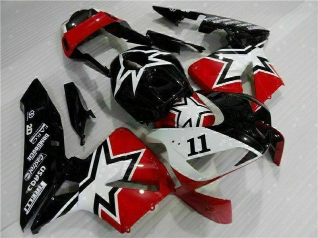 Carenado Moto Honda CBR 600 RR 2003-2004 - Negro Blanco 11 Carenado Moto Honda CBR 600 RR 2003-2004 - Negro Blanco 11