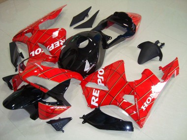 Carenado Moto Honda CBR 600 RR 2003-2004 - Negro Hombre Araña Repsol