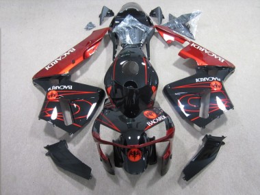 Carenado Moto Honda CBR 600 RR 2003-2004 - Negro Rojo RACARDI