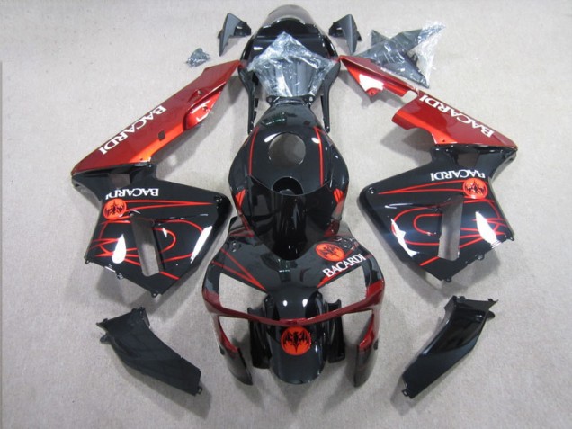Carenado Moto Honda CBR 600 RR 2003-2004 - Negro Rojo RACARDI Carenado Moto Honda CBR 600 RR 2003-2004 - Negro Rojo RACARDI